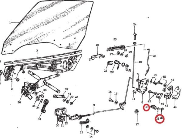 OEM Nissan 240Z Side Door Dovetail 2 Piece Set - Image 3