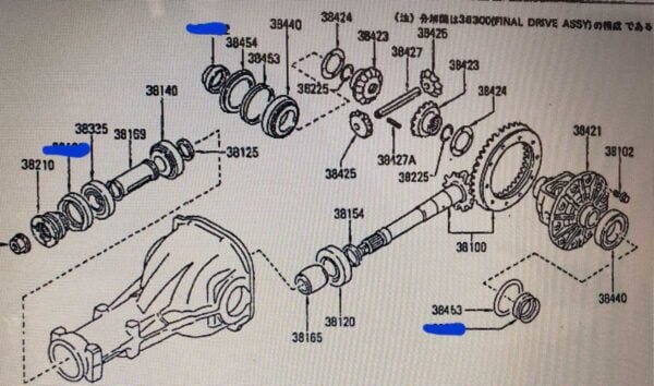 OEM 240Z  R200 Differential Oil Seal 3 Piece Set - Image 2