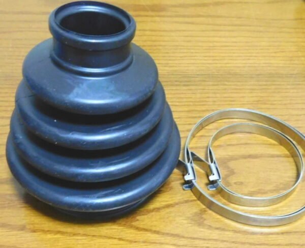 OEM 240Z Drive shaft boot (1) with (2) Aftermarket Bands