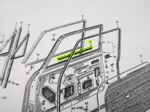OEM Sunny B110 Door Weather Strip Inside Pair - Image 3