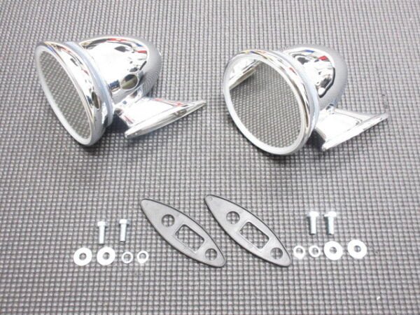 Bluebird 510 Bullet Type Chrome Plated Fender Mirror Set