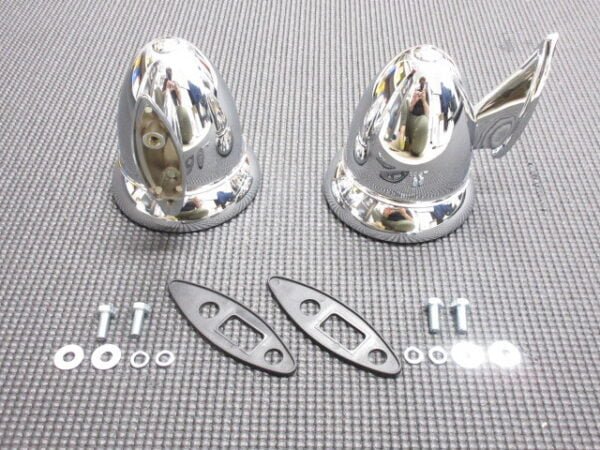 Bluebird 510 Bullet Type Chrome Plated Fender Mirror Set - Image 3