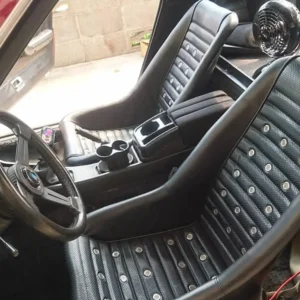 Alternative view of Reproduction Datsun Competition Bucket Seat Black with Headrest